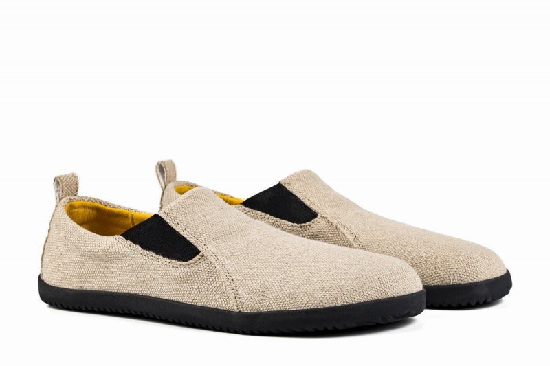 Ahinsa Hemp Barfota Slip On Sneakers Herr Beige | YCD4331II