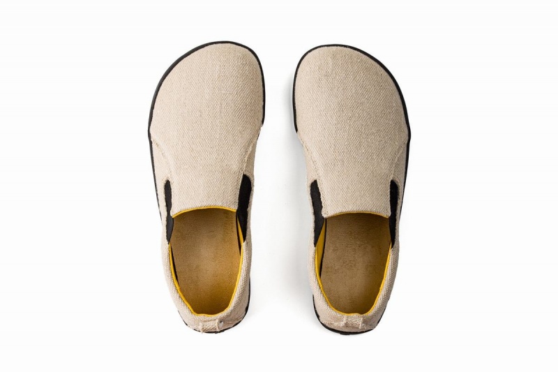 Ahinsa Hemp Barfota Slip On Sneakers Herr Beige | YCD4331II