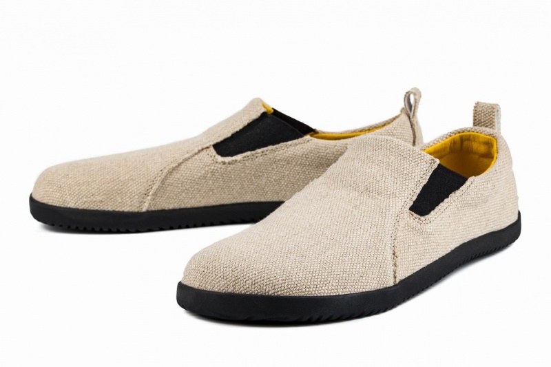 Ahinsa Hemp Barfota Slip On Sneakers Herr Beige | YCD4331II