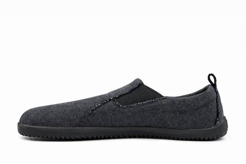 Ahinsa Recycled Barfota Slip On Sneakers Herr Mörkgrå | GLN1869OB