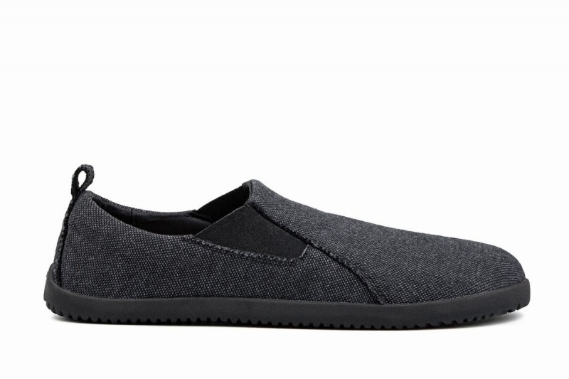 Ahinsa Recycled Barfota Slip On Sneakers Herr Mörkgrå | GLN1869OB